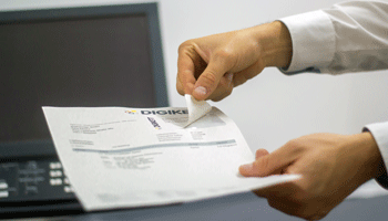 Unprinted paper with integrated labels